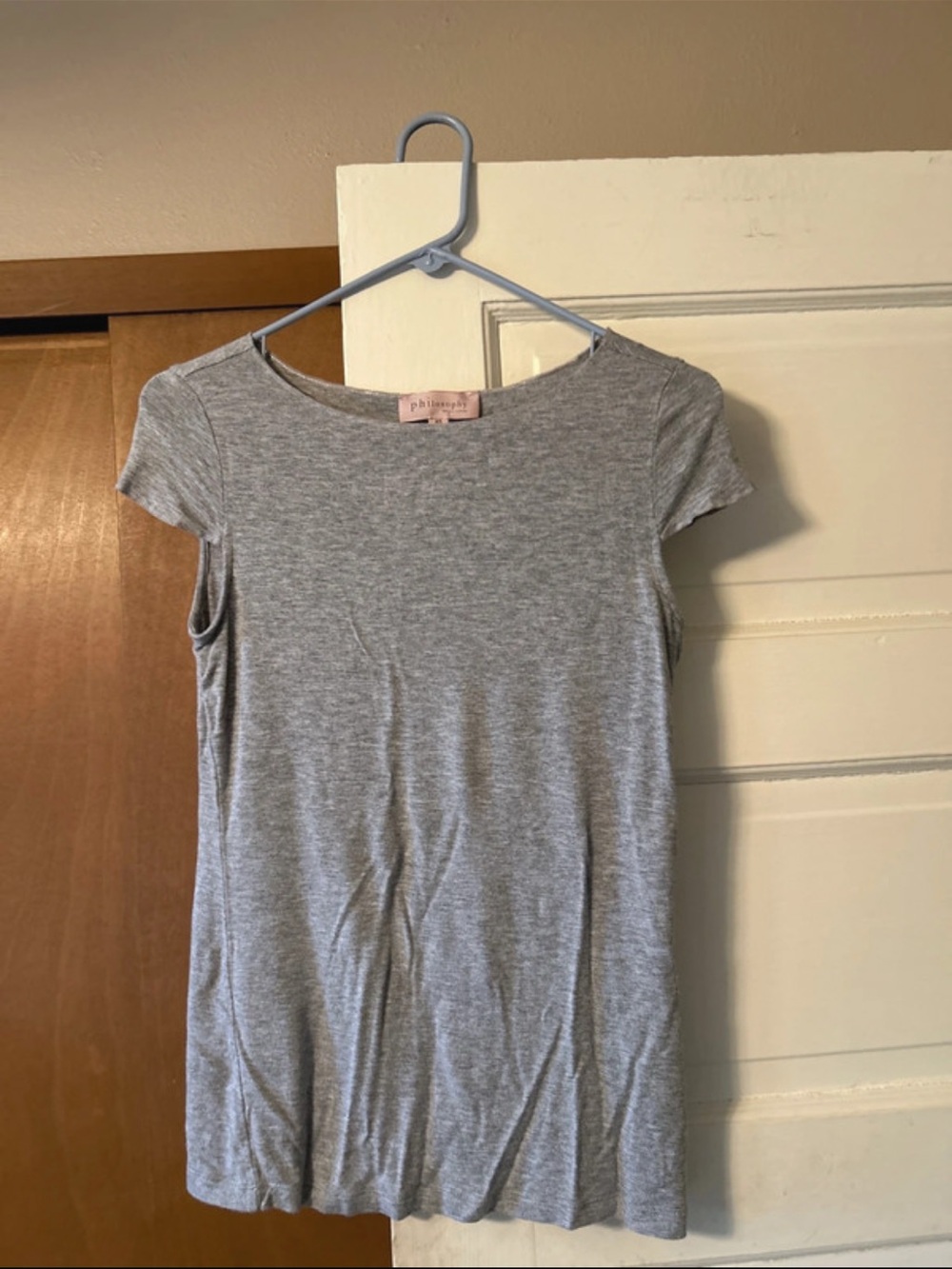 Philosophy Heather Gray Crewneck Tee